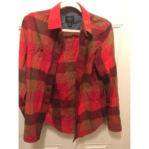 AMERICAN EAGLE MENS CLASSIC FIT FLANNEL